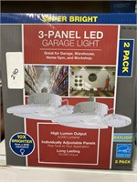 Super Bright 2 pack 3-panel led garage light