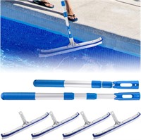 4Pc Pinkunn Pool Tile Brush & Poles