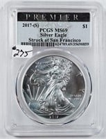 2017-(S)  $1 Silver Eagle   PCGS MS-69