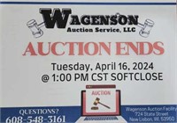Auction Ends:  Tuesday, April 16, 2024 1:00pm