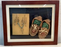 14x12" native American, jewelry, and moccasins