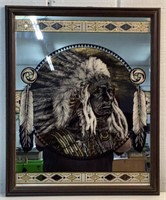 22x18" Native American chief mirror