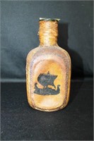 LEATHER COVERED WINE BOTTLE - MADE IN ITALY SOME