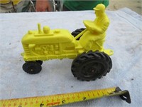 Vintage Plastic Yellow Tractor