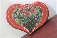 A Heart Shape Wooden Wall Hanger