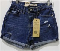 Ladies Levis Mi-Long Jean Shorts Sz 25 - NWT $60