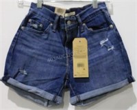 Ladies Levis Mi-Long Jean Shorts Sz 26 - NWT $60