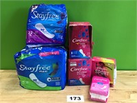 Pads, Liners, & Tampons lot of 7