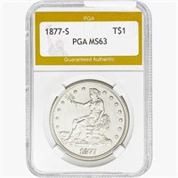 1877-S Silver Trade Dollar PGA MS63