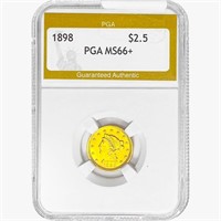 1898 $2.50 Gold Quarter Eagle PGA MS66+