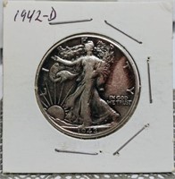 1942-D WALKING LIBERTY HALF DOLLAR