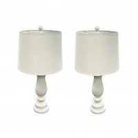 Aspen Creative 2-Pack Table Lamp, 27" High White