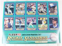 Fleer 1992 Rookie Sensations LE Promotional Sheet