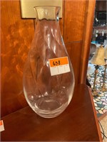 Teardrop Fluted Glass Vase