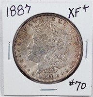 1887  Morgan Dollar   XF+