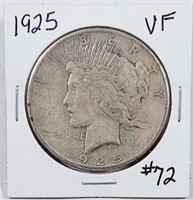 1925  Peace Dollar   VF