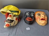 Lot of 3 Vintage Masks