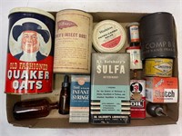 LARGE ASSORTMENT OF ADVERTISING TINS & MORE