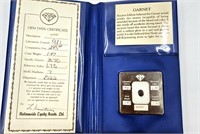 Gem Data Certificate for a Garnet