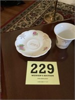 Cup and saucer, souvenirs of Milton, Pennsylvania