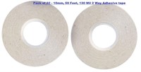 NEW-2 Rolls-10mm, 50Ft. EA Two Way Adhesive Tape