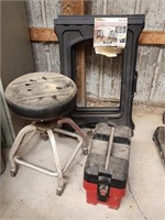 Tool Box, Rolling Stool & New Saw Horses