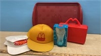 McDonald's Hats, Pencil Case & Restaurant Tray &