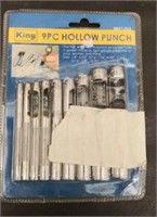 King 9 Pc Hollow Punch Set