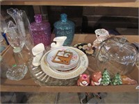 Assorted Glassware - Glass Pumpkin Candy Jar with