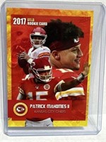 Patrick Mahomes 2017 Rookie Gems Gold rookie card
