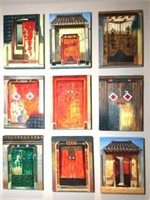 Asian Door Paintings on Stretched Canvas