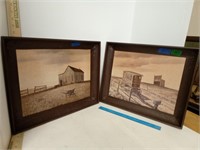 Pair Of Framed Americana Prints