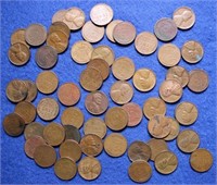 59 Wheat Lincoln Head Cents, Penny Lot
