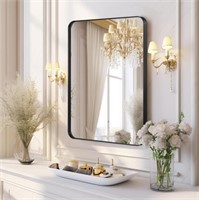 B300  TITAMEG Black Rectangle Mirror 22 x 30