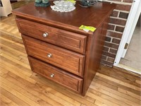 3 DRAWER WOODEN CABINET 31 IN X 25 IN X 35 IN