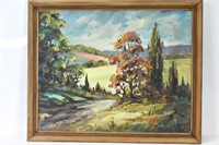 F.W. Weber (1890-1972) Landscape Oil on Board
