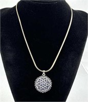 925 Silver Tanzanite Pendant Necklace