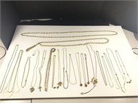 Lot of 21 Costume Jewelry Necklaces and Belts