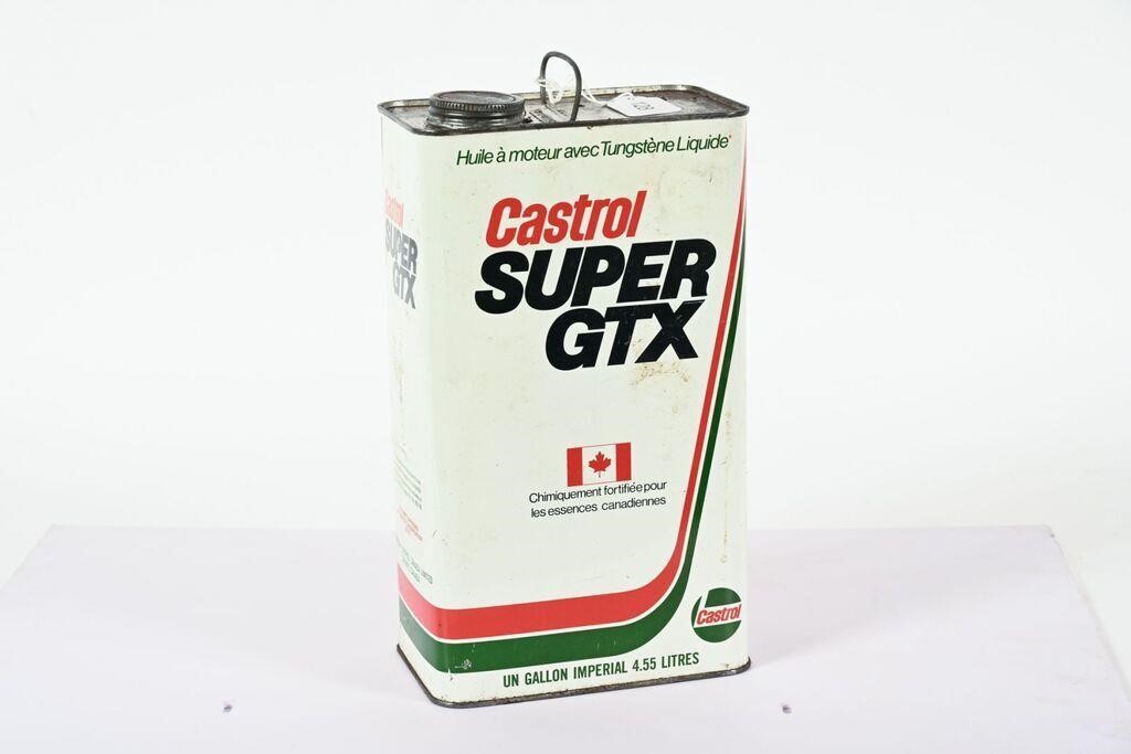 CASTROL SUPER GTX MOTOR OIL IMP GALLON CAN