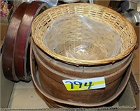 BASKET AND SUGAR BUCKET WITH LID