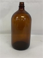 Antique Medicine Bottle - Tall Brown Glass