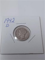 1942 Mercury Dime