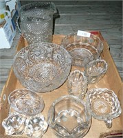 Assorted Clear Glassware