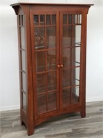 Ethan Allen Craftsman-style display cabinet
