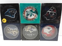 6 NEW MISC NFL DRINK COASTERS