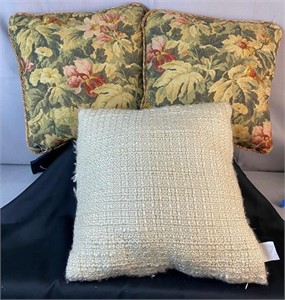 Floral and Solid Accent Pillows