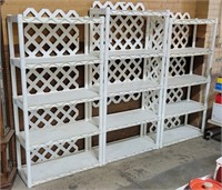 3 PLASTIC SHELVES