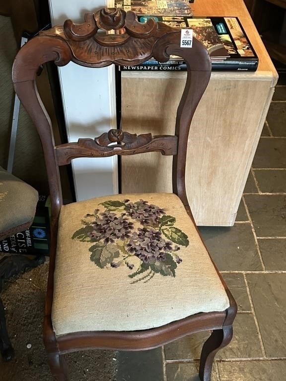 Antique Victorian Mahogany Wooden Chair