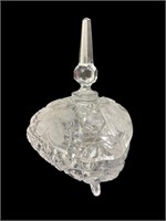 Beautiful Footed Cut Glass Lidded Candy Dish