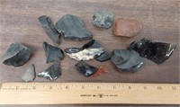 Obsidian rocks